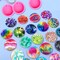 Resin Molds Silicone Keychain, 4 Pcs Round Epoxy Casting Mold for RFID Key Fob/Tracker with 10 Pieces Key Rings